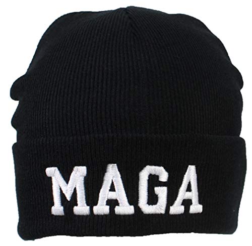 Best Winter Hats Adult Embroidered MAGA Donald Trump Tight Knit Beanie